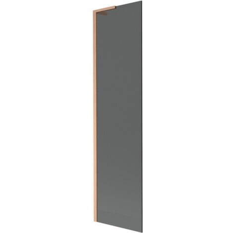 Mexen Next L mampara de ba帽o de 1 hoja 50 x 150 cm, grafito, cobre cepillado - 895-050-000-03-40-65