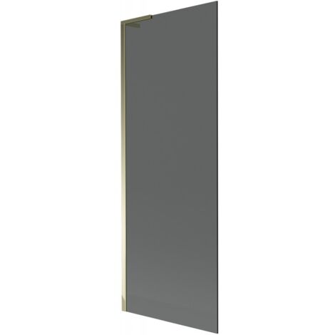 Mexen Next L mampara de ba帽o de 1 hoja 70 x 150 cm, grafito, dorado - 895-070-000-03-40-50