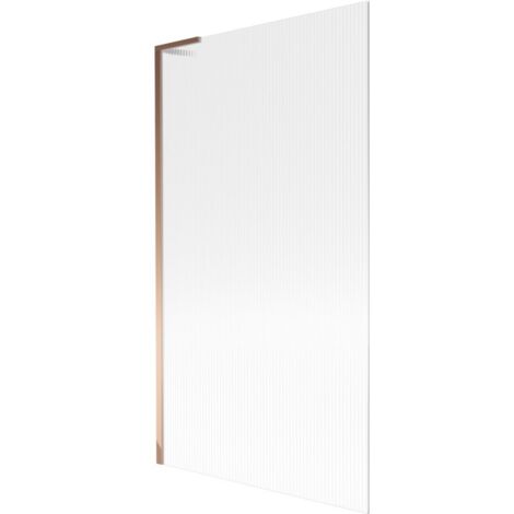 Mexen Next L panel de ba帽era de 1 hoja 100 x 150 cm, rayas, oro rosa - 895-100-000-03-09-60