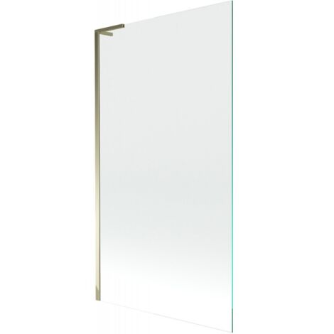 Mexen Next L pannello vasca da bagno a 1 anta 100 x 150 cm, trasparente, dorato - 895-100-000-03-00-50