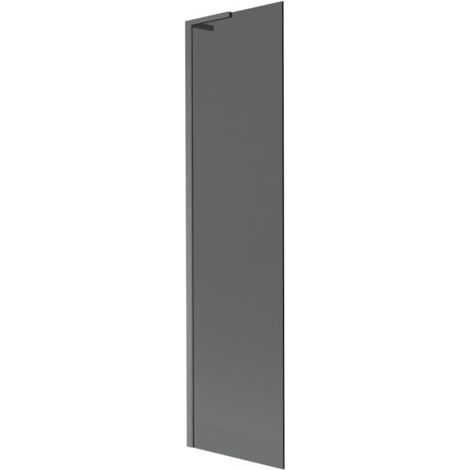 Mexen Next L pantalla de ba帽era de 1 hoja 50 x 150 cm, grafito, gris metalizado cepillado - 895-050-000-03-40-66