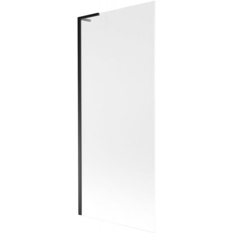 Mexen Next L pantalla de ba帽era de 1 hoja 80 x 150 cm, escarcha, negro - 895-080-000-03-30-70