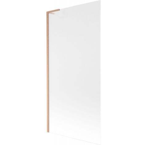 Mexen Next L pantalla de ba帽o plegable de 1 hoja 90 x 150 cm, escarcha, cobre cepillado - 895-090-000-03-30-65