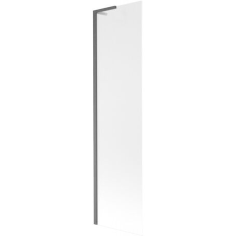 Mexen Next L paratia da vasca 1 anta 50 x 150 cm, brina, grigio canna di fucile spazzolato - 895-050-000-03-30-66