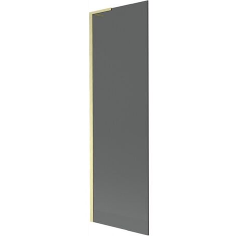 Mexen Next L paratia da vasca da bagno a 1 anta 60 x 150 cm, grafite, oro spazzolato - 895-060-000-03-40-55