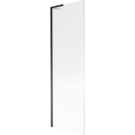 Mexen Next L paratia per vasca da bagno 1 anta 60 x 150 cm, prugne, nero - 895-060-000-03-09-70