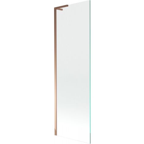 Mexen Next L paratia per vasca da bagno a 1 anta 60 x 150 cm, trasparente, oro rosa - 895-060-000-03-00-60