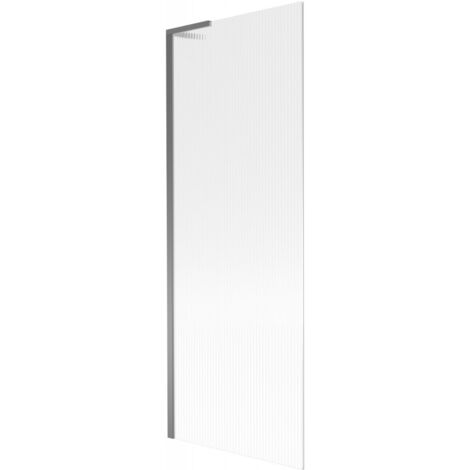 Mexen Next L paratia per vasca da bagno a 1 anta 70 x 150 cm, striature, gun metal - 895-070-000-03-09-95