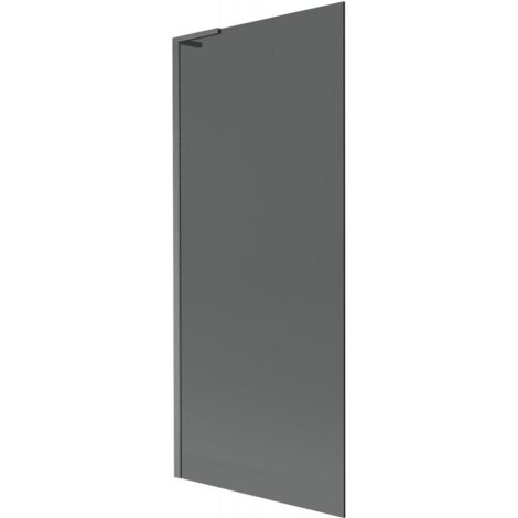 Mexen Next L paratia per vasca da bagno a 1 anta 80 x 150 cm, grafite, grigio canna di fucile spazzolato - 895-080-000-03-40-66