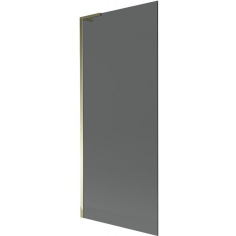 Mexen Next L paratia per vasca da bagno a 1 anta 80 x 150 cm, grafite, oro - 895-080-000-03-40-50