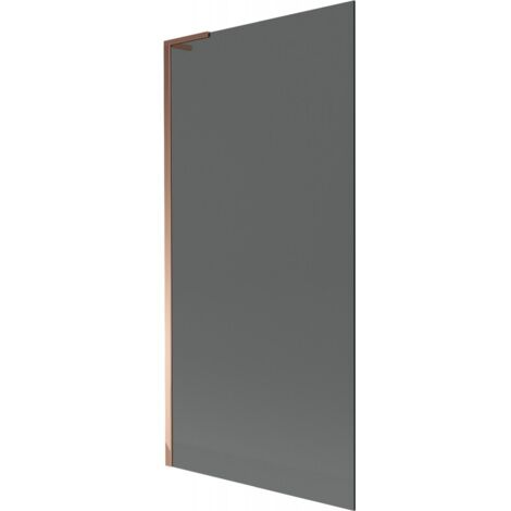 Mexen Next L paratia per vasca da bagno a 1 anta 90 x 150 cm, grafite, oro rosa - 895-090-000-03-40-60