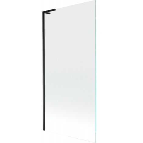 Mexen Next L paratia per vasca da bagno a 1 anta 90 x 150 cm, trasparente, nero - 895-090-000-03-00-70