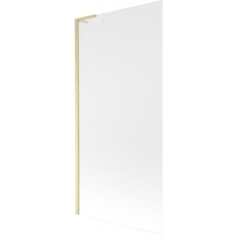 Mexen Next L paratia per vasca da bagno ad 1 anta 90 x 150 cm, brina, oro spazzolato - 895-090-000-03-30-55