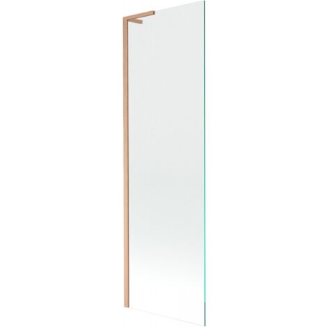 Mexen Next L paravento da vasca con 1 anta 60 x 150 cm, trasparente, rame spazzolato - 895-060-000-03-00-65
