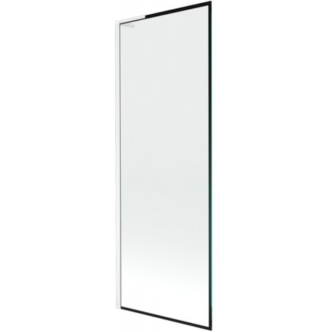 Mexen Next L Parawan da Vasca 1 Anta 70 x 150 cm, cornice nera, bianco - 895-070-000-03-70-20