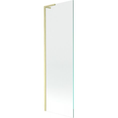 Mexen Next L pare-baignoire 1 volet 60 x 150 cm, transparent, doré brossé - 895-060-000-03-00-55