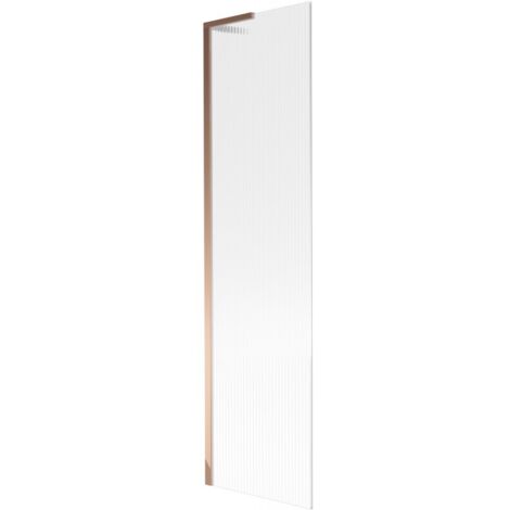Mexen Next L pare-douche 1-volet 50 x 150 cm, rayures, or rose - 895-050-000-03-09-60