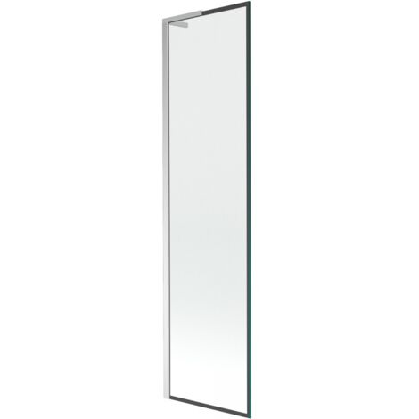 Mexen Next L parete da vasca 1 anta 50 x 150 cm, cornice nera, cromo - 895-050-000-03-70-01
