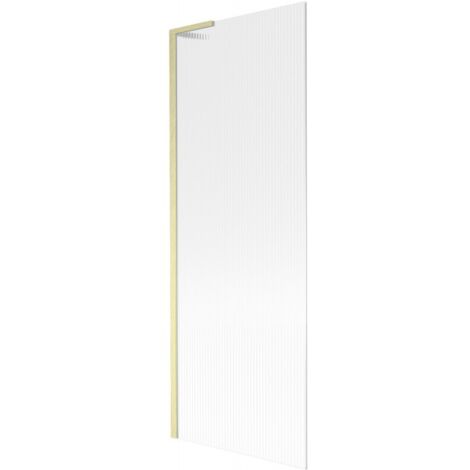 Mexen Next L paroi de baignoire 1-châssis 70 x 150 cm, strié, or brossé - 895-070-000-03-09-55