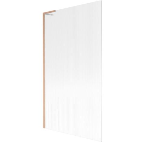 Mexen Next L paroi de baignoire 1 volet 100 x 150 cm, rayures, cuivre brossé - 895-100-000-03-09-65