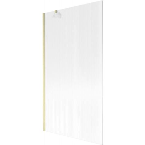 Mexen Next mampara de ba帽era de 1 hoja 100 x 150 cm, rayas, dorado cepillado - 895-100-000-00-09-55