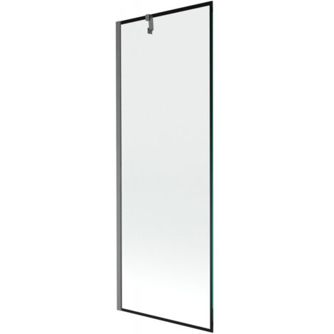 Mexen Next mampara de ba帽era de 1 hoja 70 x 150 cm, marco negro, gris plomo cepillado - 895-070-000-00-70-66