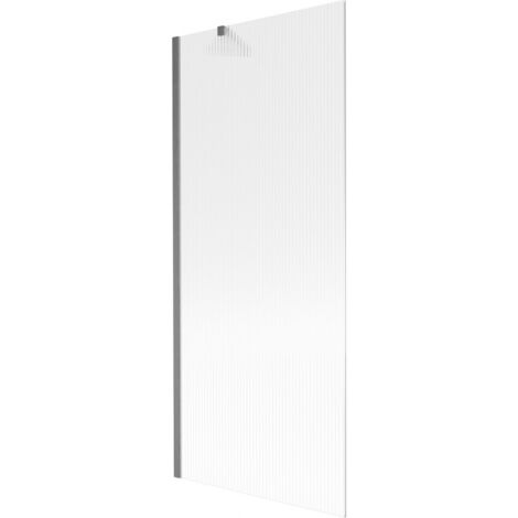 Mexen Next mampara de ba帽era de 1 hoja 80 x 150 cm, rayas, gris arma cepillado - 895-080-000-00-09-66