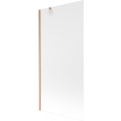 Mexen Next mampara de ba帽o de 1 hoja 90 x 150 cm, escarcha, cobre cepillado - 895-090-000-00-30-65