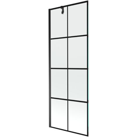 Mexen Next mampara de ducha de 1 hoja 70 x 150 cm, cuadr铆cula negra, negro - 895-070-000-00-77-70