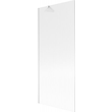 Mexen Next pantalla de ba帽o de 1 hoja 80 x 150 cm, franjas, blanco - 895-080-000-00-09-20