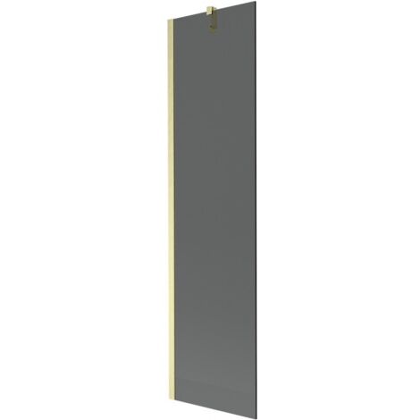 Mexen Next paratia da vasca 1-anta 50 x 150 cm, grafite, oro spazzolato - 895-050-000-00-40-55