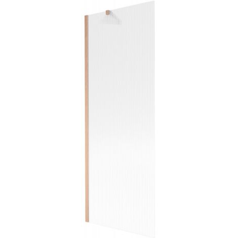Mexen Next paratia per vasca da bagno 1 anta 70 x 150 cm, strisce, rame spazzolato - 895-070-000-00-09-65