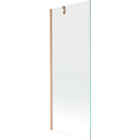 Mexen Next paratia per vasca da bagno 1-anta 70 x 150 cm, trasparente, rame spazzolato - 895-070-000-00-00-65