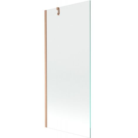 Mexen Next paratia per vasca da bagno 1 anta 80 x 150 cm, trasparente, rame spazzolato - 895-080-000-00-00-65