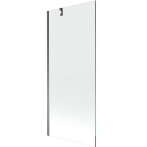 Mexen Next paratia per vasca da bagno a 1 anta 80 x 150 cm, trasparente, gun metal - 895-080-000-00-00-95