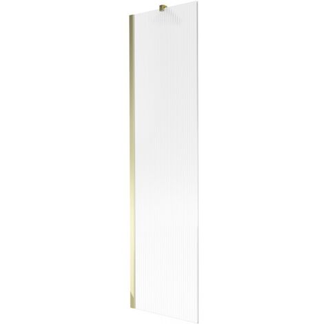 Mexen Next paratia per vasca da bagno ad 1 anta 50 x 150 cm, strisce, dorato - 895-050-000-00-09-50