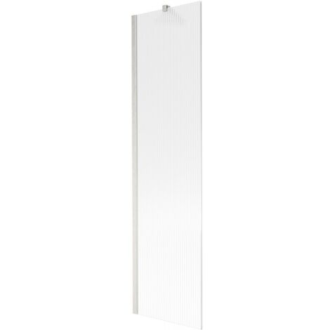 Mexen Next paravento da vasca da bagno a 1 anta 50 x 150 cm, righe, nichel spazzolato - 895-050-000-00-09-97
