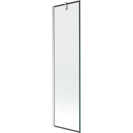 Mexen Next paravento doccia ad 1 anta 50 x 150 cm, cornice nera, nichel spazzolato - 895-050-000-00-70-97