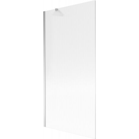 Mexen Next paravento vasca da bagno 1 anta 90 x 150 cm, rigato, cromo - 895-090-000-00-09-01