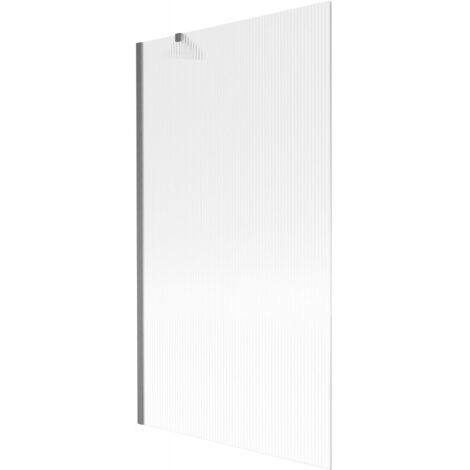 Mexen Next paravento vasca da bagno con 1 anta 100 x 150 cm, strisce, grigio canna di fucile spazzolato - 895-100-000-00-09-66