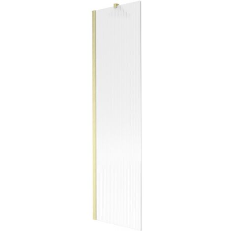 Mexen Next parav谩n de ba帽o 1-hoja 50 x 150 cm, rayas, dorado cepillado - 895-050-000-00-09-55
