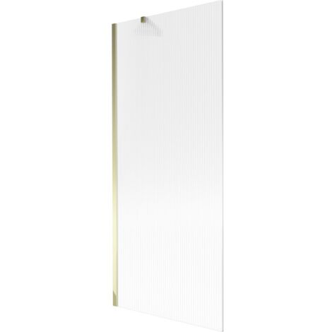 Mexen Next parete per vasca da bagno a 1 anta 80 x 150 cm, righe, dorato - 895-080-000-00-09-50