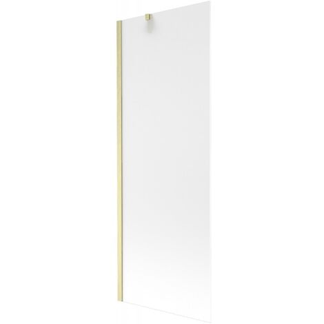Mexen Next paroi de baignoire 1 vantail 70 x 150 cm, dépoli, or brossé - 895-070-000-00-30-55