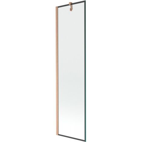Mexen Next paroi de baignoire 1 volet 50 x 150 cm, motif noir, cuivre brossé - 895-050-000-00-70-65