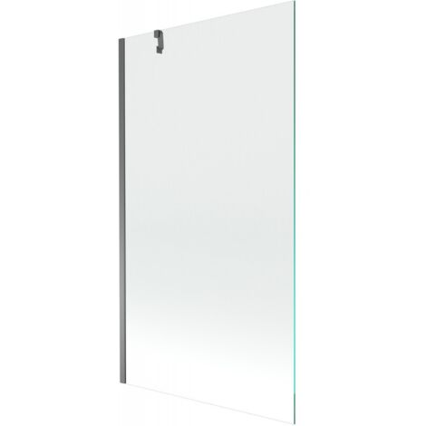Mexen Next paroi de baignoire à 1 volet 100 x 150 cm, transparent, métal gun - 895-100-000-00-00-95