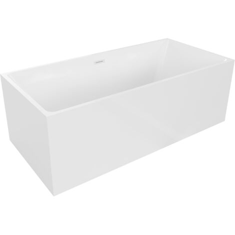 Mexen Nita freistehende Badewanne 170 x 80 cm, weiß, Überlauf weiß - 52091708000-20