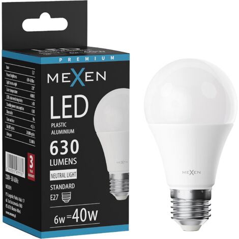Mexen Nova LED-Glühbirne E27, A60, 6W, Neutral - 4000K, 630 lm - L100-E27-0640-01