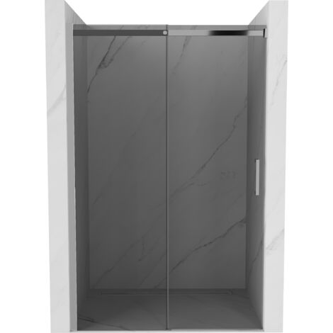 Mexen Omega ausziehbare Duschtür 100 cm, Graphit, Chrom - 825-100-000-01-40