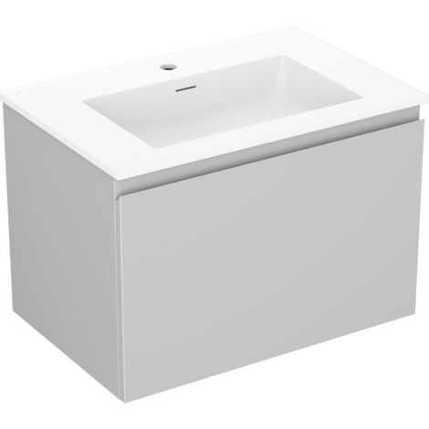 Mexen Orio armario de ba帽o 70 cm con lavabo Otis, 1 caj贸n, gris mate/blanco mate - 91A10-07047-1-BF62-W18M01