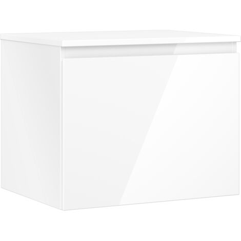 Mexen Orio armario de ba帽o bajo lavabo 60 cm con encimera, 1 caj贸n, blanco brillo - 91A10-06047-1-BFC00